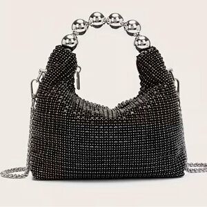 Black Rhinestone Handbag